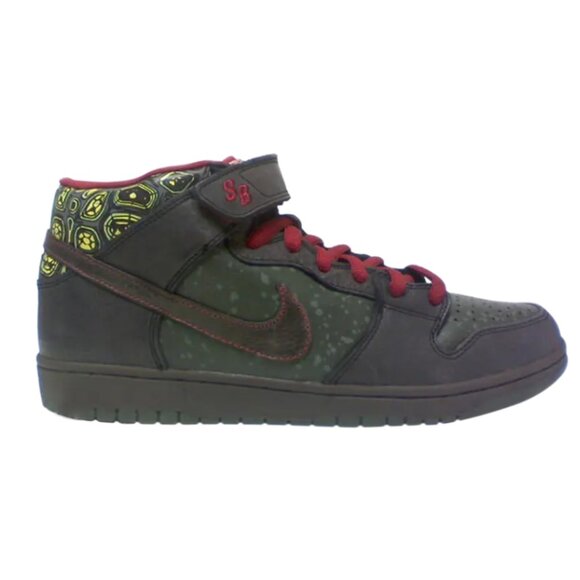 NIKE Men's SPoT x SB Dunk Mid Premium 'Moat' Shoes. Size 10.5 Dark Army/ Baroque - Picture 1 of 12
